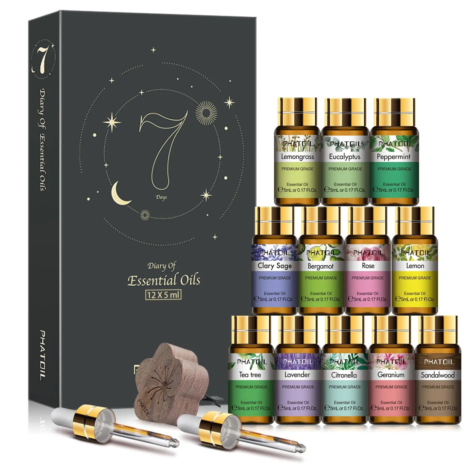 Luxury Aromatherapy Essential Oil Gift Set – 12x5ml