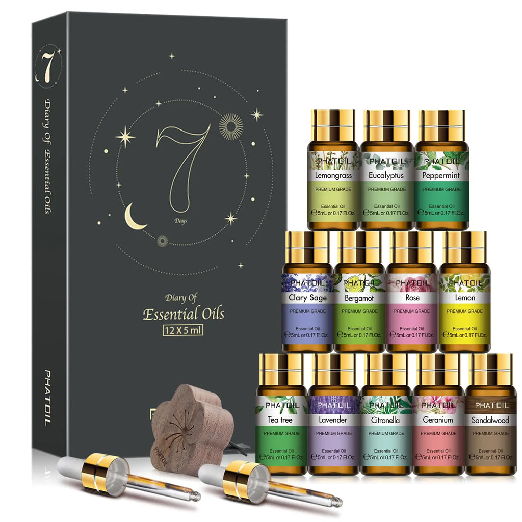 Luxury Aromatherapy Essential Oil Gift Set – 12x5ml